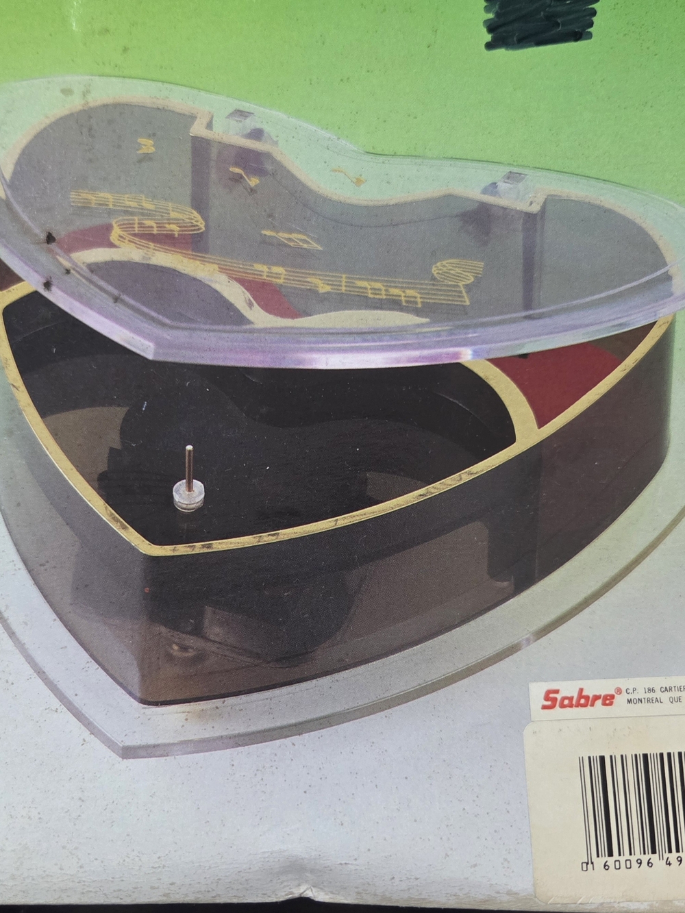 Black Heart-Shaped Jewelry Music Box